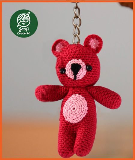 Key Ring (Big)- Pink Bear